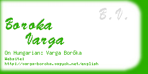 boroka varga business card